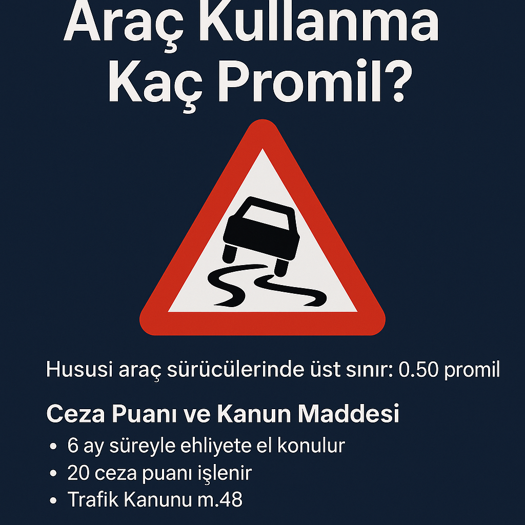 Alkollü Araç Kullanma Kaç Promil? Ceza Puanı, Hapis Cezası