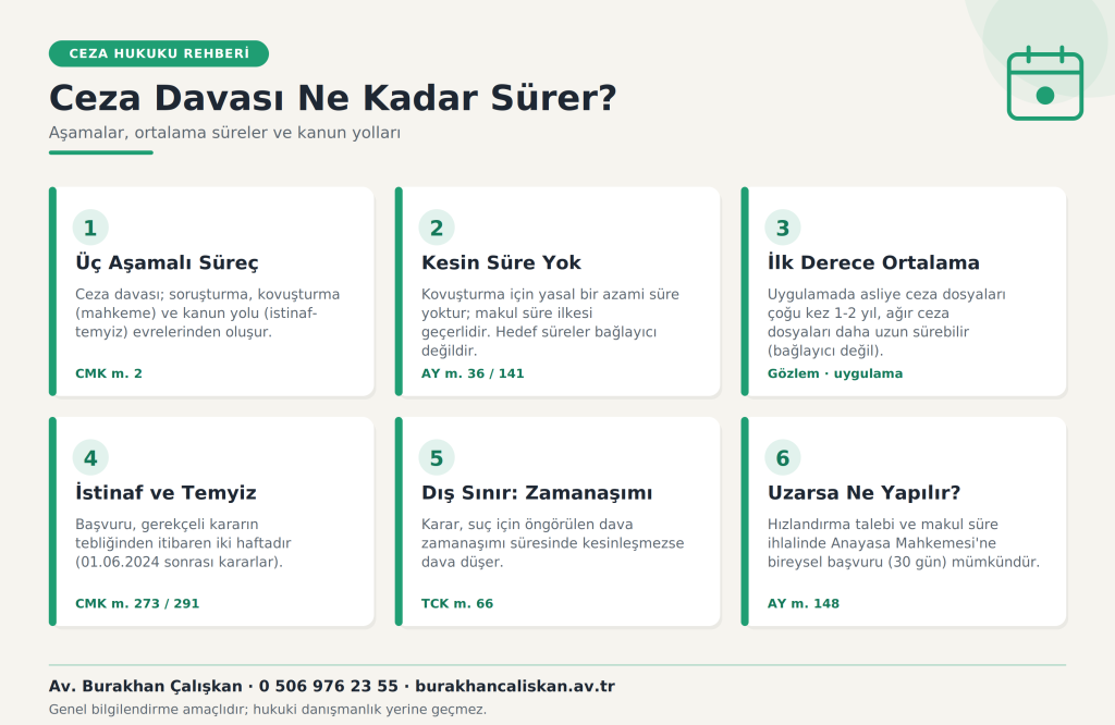 Ceza davası infografiği