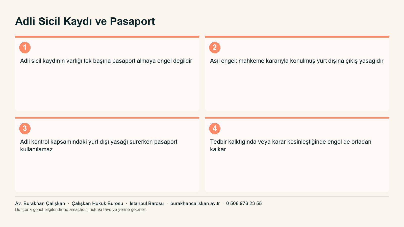 Adli sicil kaydı ile yurt dışı çıkış yasağı arasındaki fark infografiği