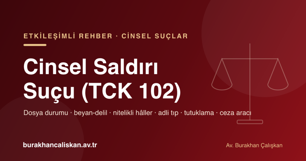 Cinsel Saldırı Suçu (TCK 102) etkileşimli rehber kapak görseli