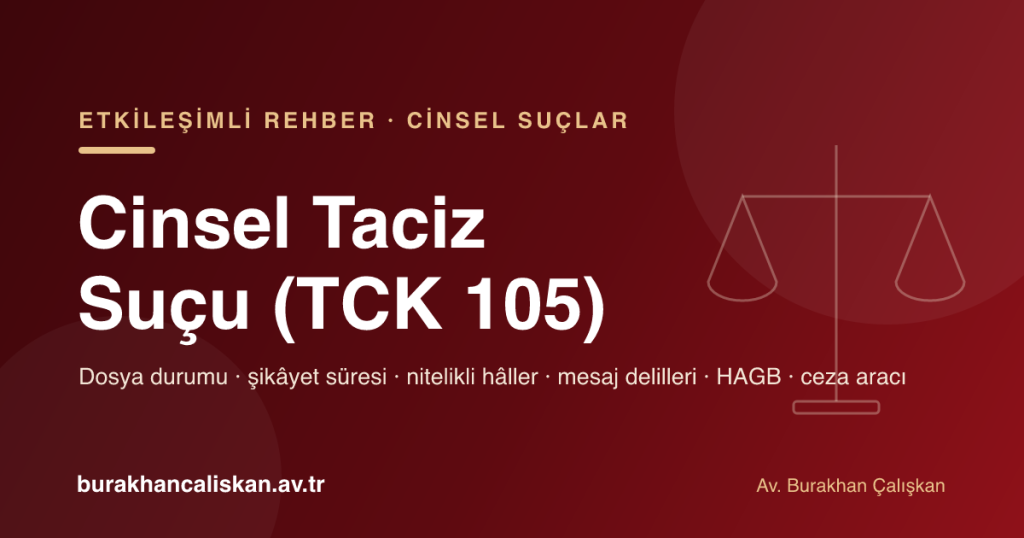 Cinsel Taciz Suçu (TCK 105) etkileşimli rehber kapağı