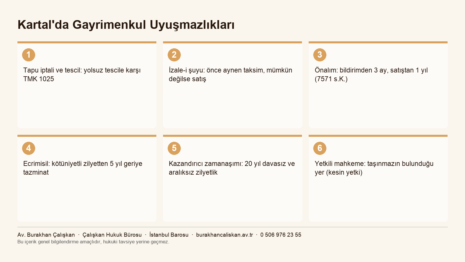 Kartal gayrimenkul uyuşmazlıkları: dava türleri, kritik süreler ve yetkili mahkeme