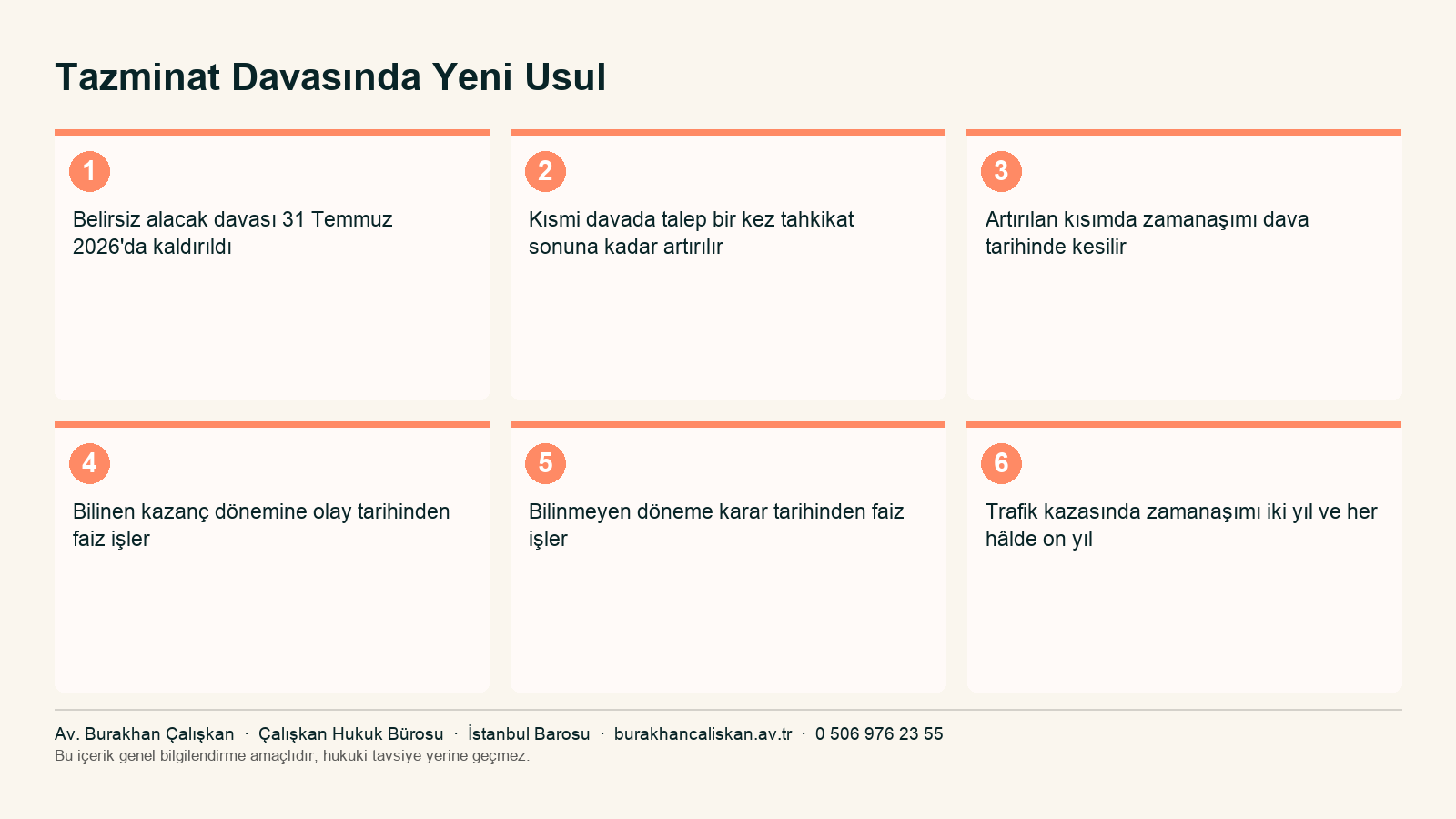 Tazminat davasında 2026 usul değişikliği, faiz başlangıcı ve zamanaşımı