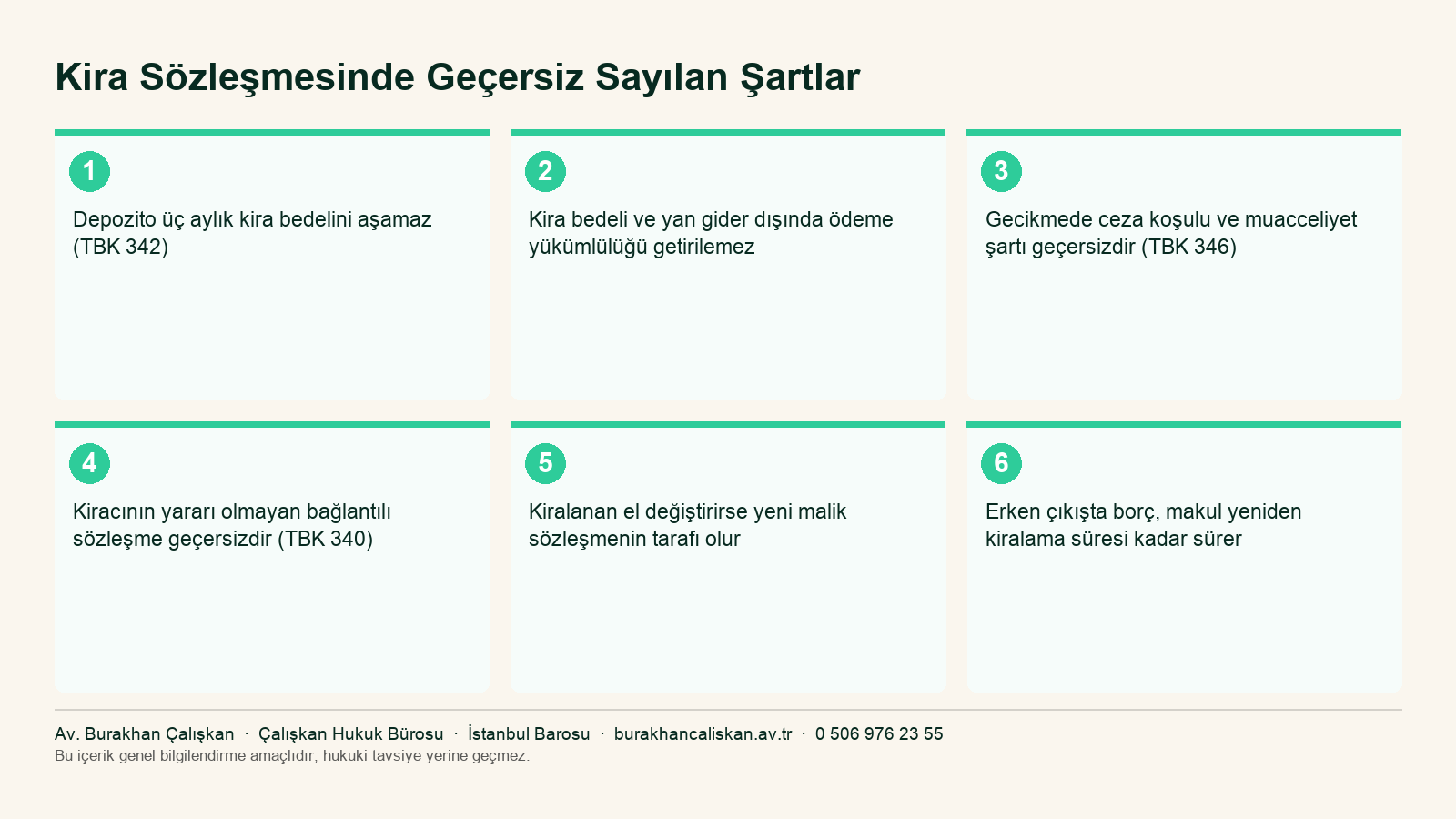 Kira sözleşmesinde geçersiz sayılan şartlar ve kanuni sınırlar