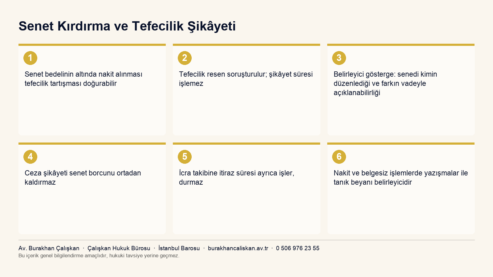 Senedimi Kırdırdım, Karşı Taraf Tefecilikten Yargılanır mı? infografiği