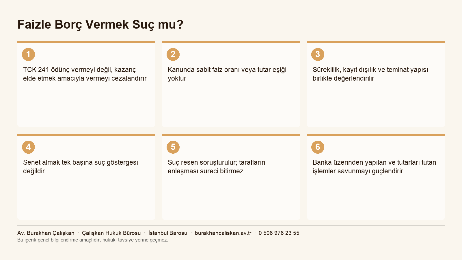 Arkadaşıma Faizle Borç Verdim, Tefecilik Sayılır mı? infografiği