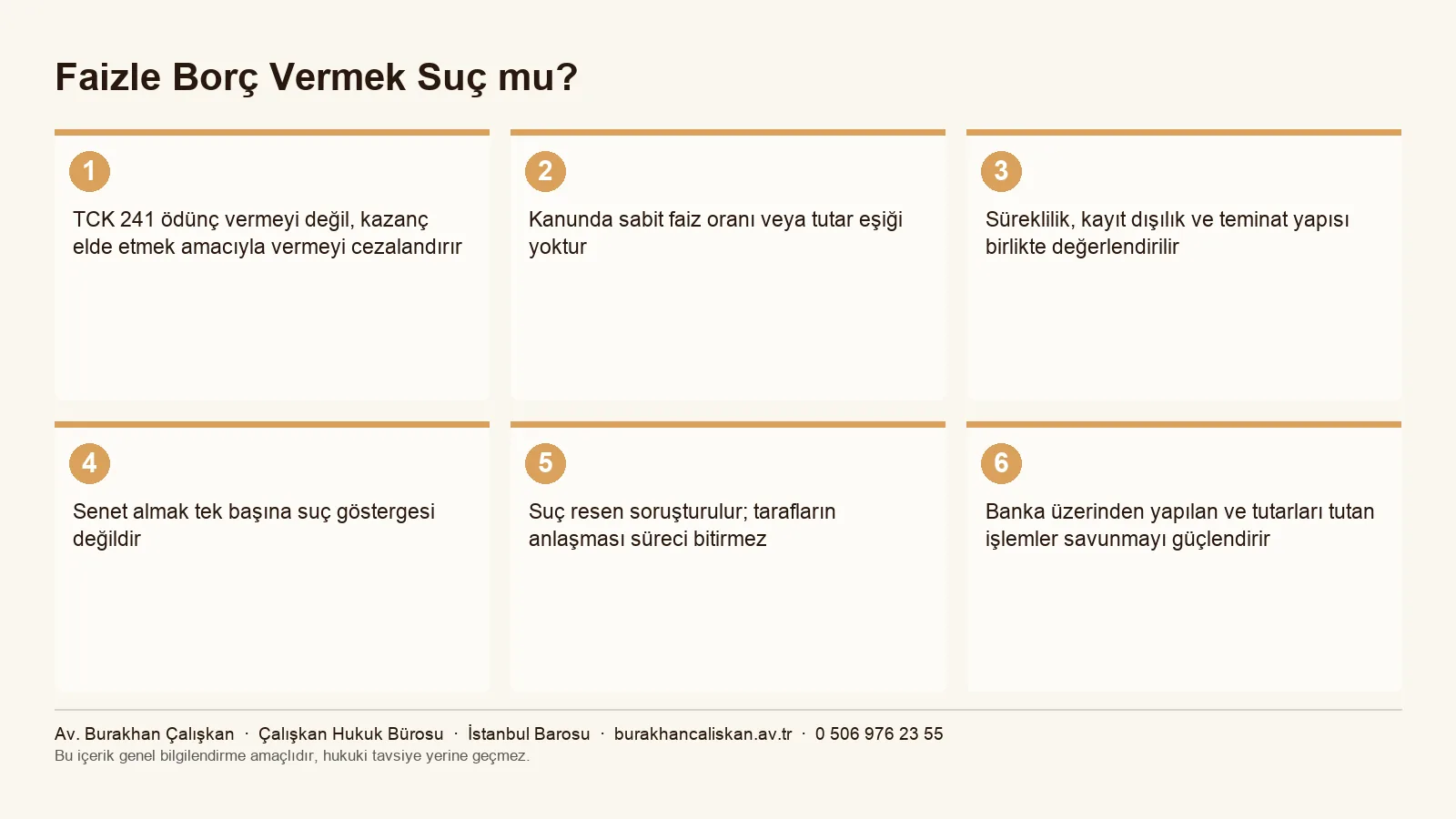 Arkadaşıma Faizle Borç Verdim, Tefecilik Sayılır mı? infografiği