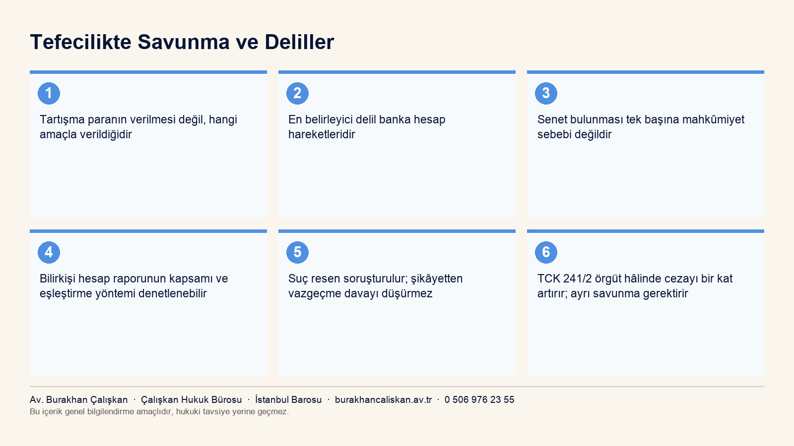Tefecilik Suçunda Savunma: Hangi Deliller Belirleyici Olur? infografiği