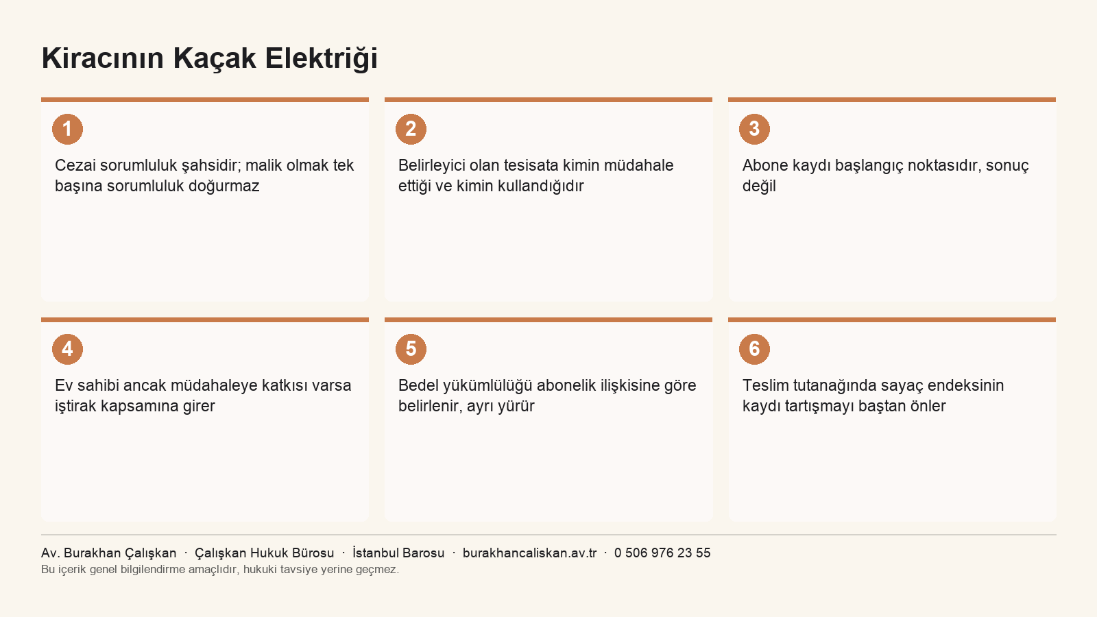 Kiracının Kaçak Elektrik Kullanmasından Ev Sahibi Sorumlu Olur mu? infografiği