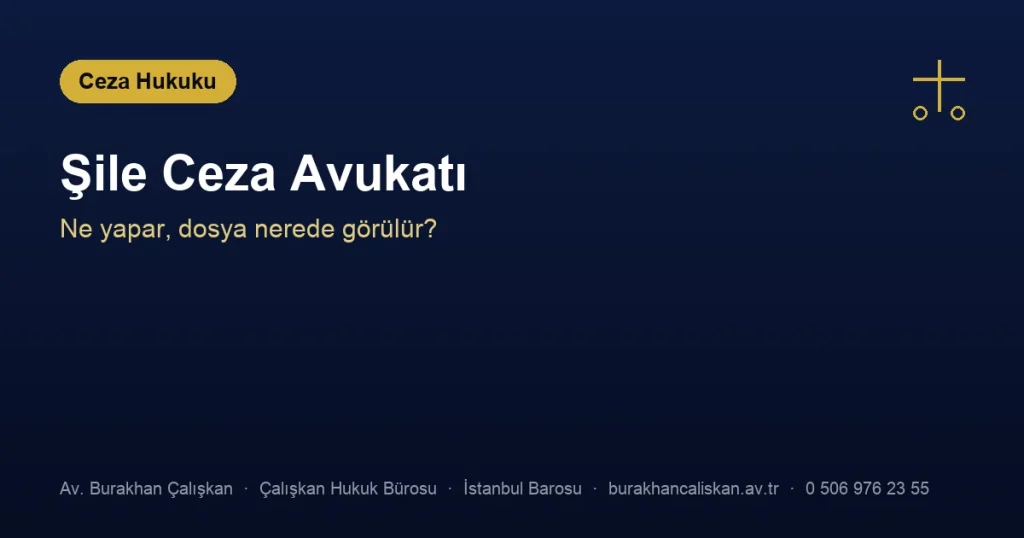 Şile Ceza Avukatı | Ne Yapar, Hangi Dosyalara Bakar?