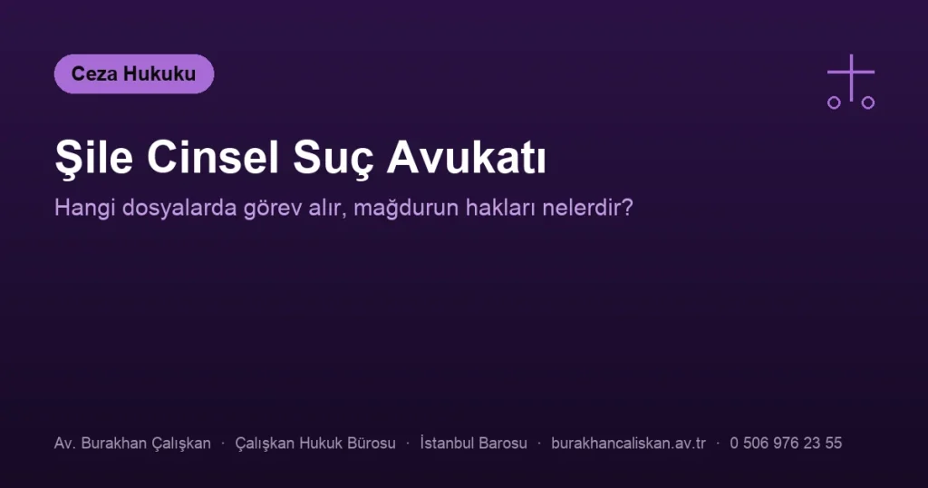 Şile Cinsel Suç Avukatı | Hangi Dosyalarda Görev Alır?