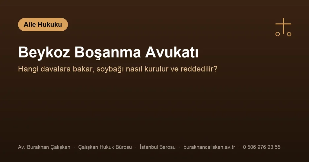 Beykoz Boşanma Avukatı | Hangi Davalara Bakar?
