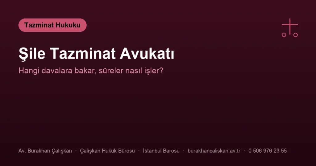 Şile Tazminat Avukatı | Hangi Davalara Bakar?