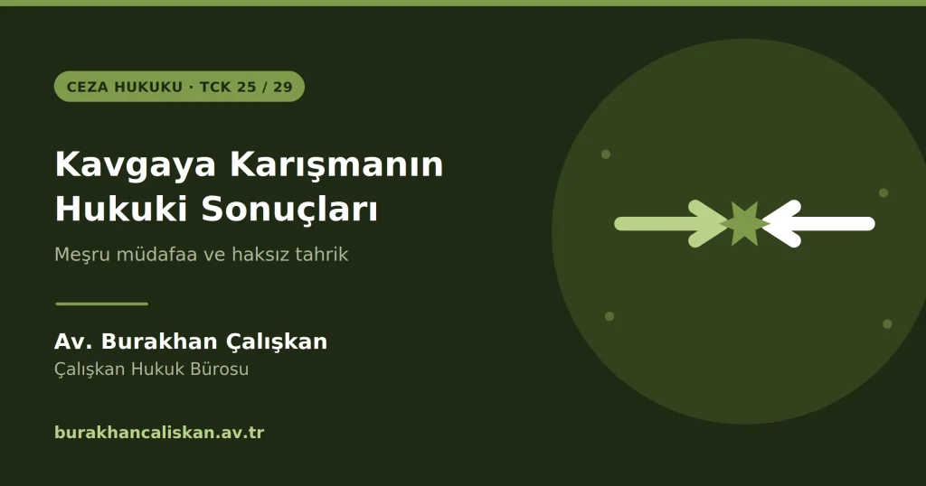 Kavgaya Karışmanın Hukuki Sonuçları