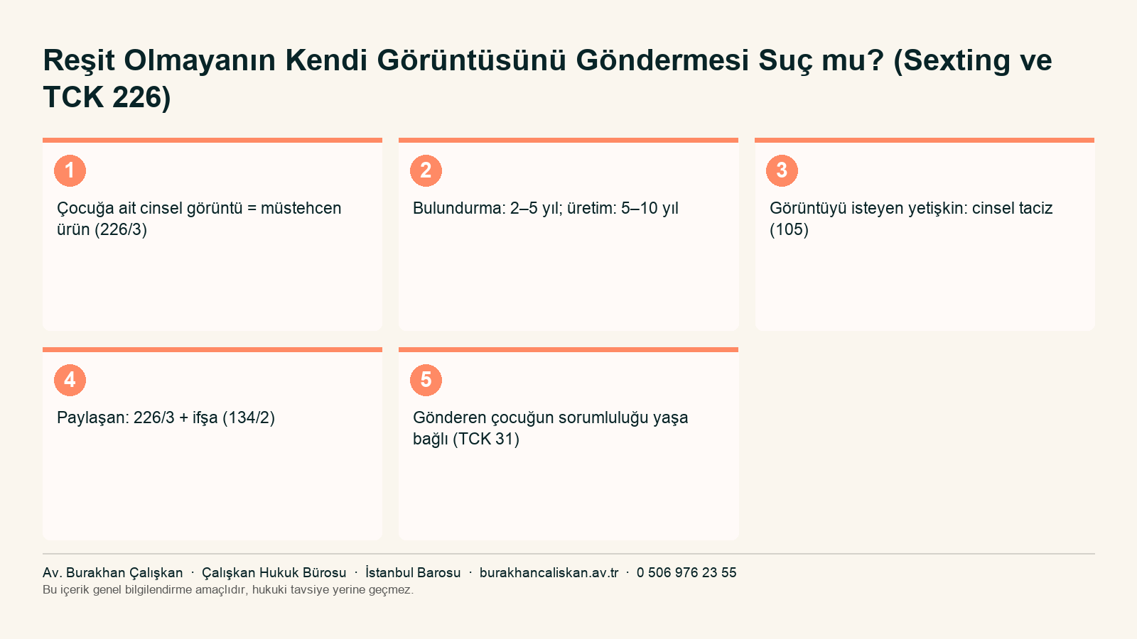 Reşit olmayana ait görüntü zincirinde kimin hangi hükümden sorumlu olduğunu özetleyen infografik