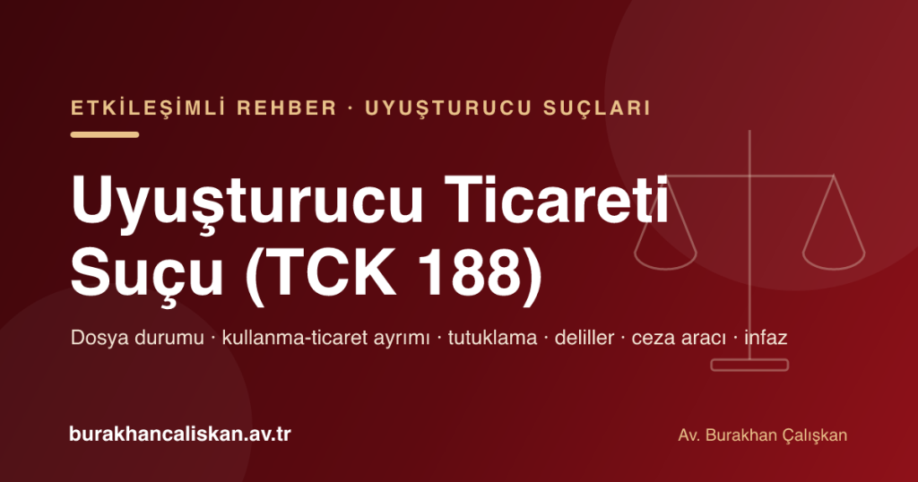 Uyuşturucu Ticareti Suçu (TCK 188) etkileşimli rehber kapağı