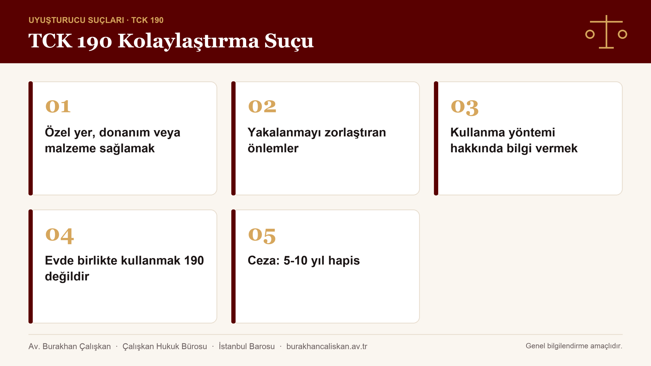 TCK 190 kullanmayı kolaylaştırma infografik