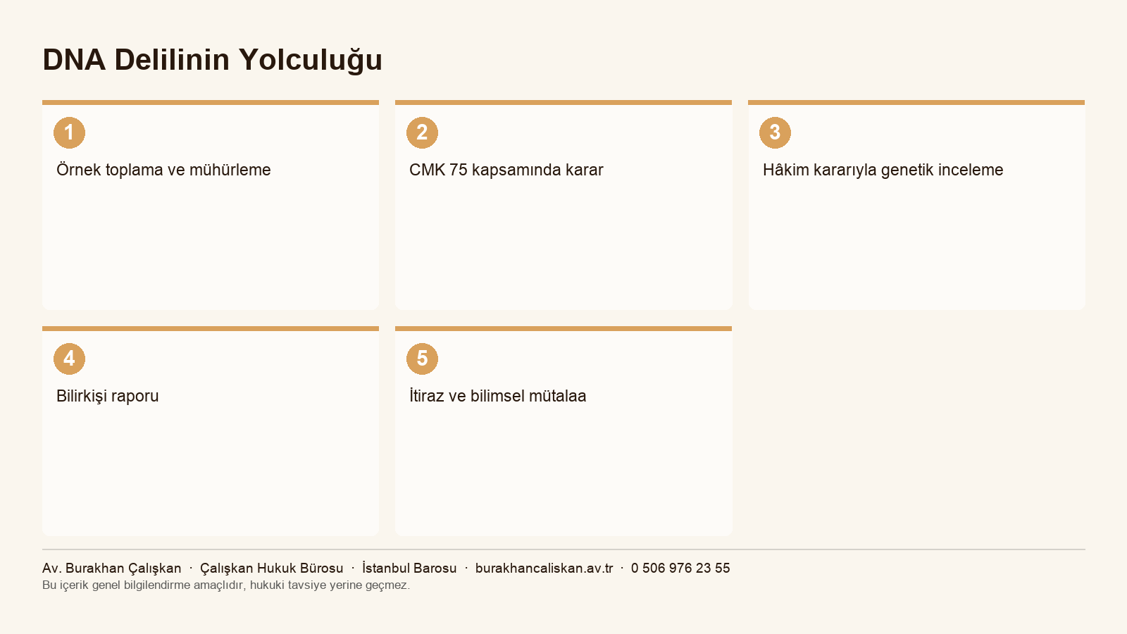 DNA delilinin yolculuğu infografik