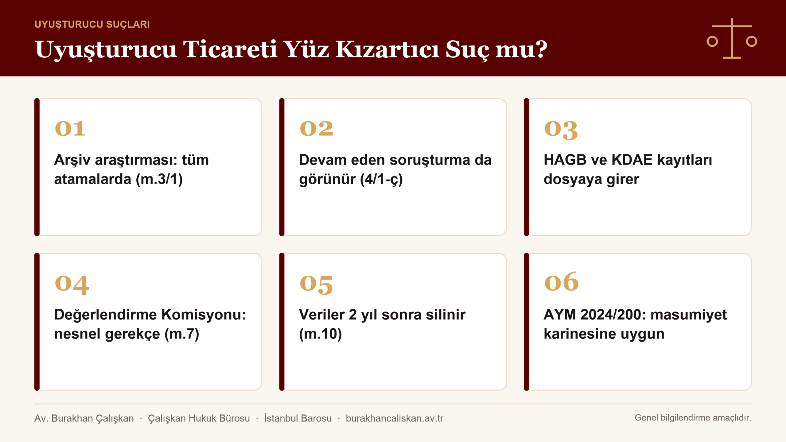 7315 sayılı Kanun güvenlik soruşturması ve arşiv araştırmasında uyuşturucu soruşturmasının görünmesi infografik