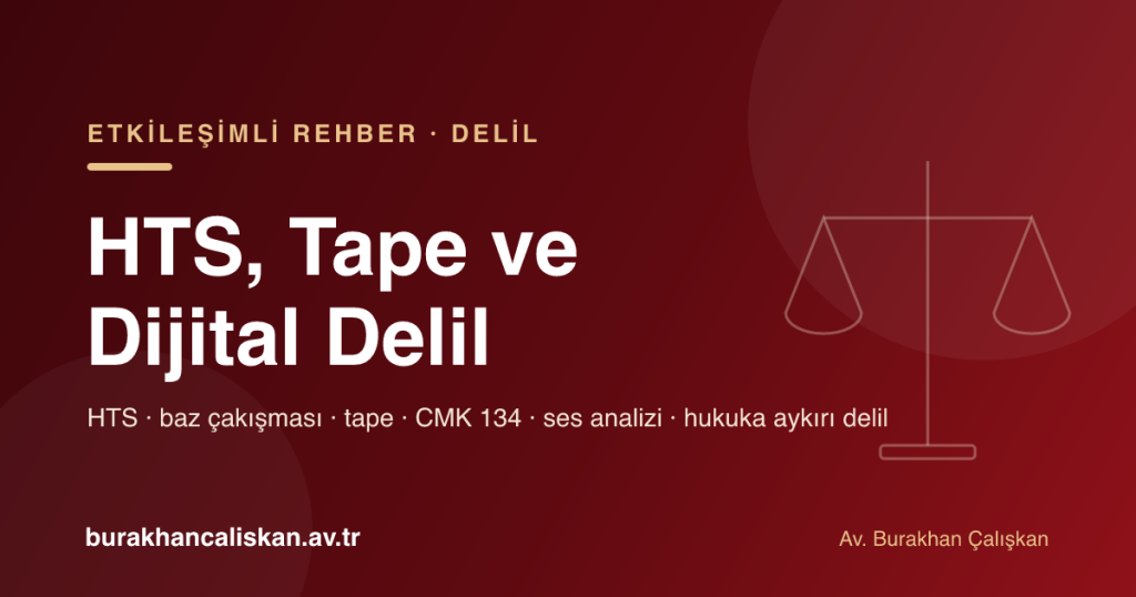 Uyuşturucu dosyasında HTS, baz istasyonu, tape ve dijital delil okuma rehberi (CMK 134-138, 217) kapağı