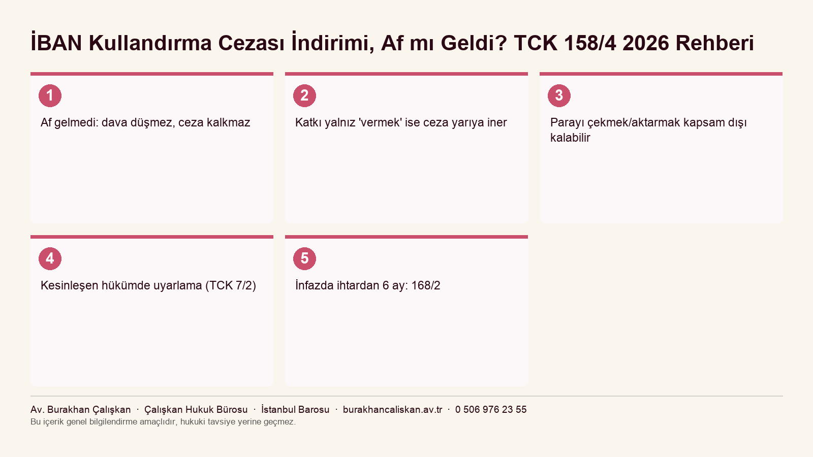 TCK 158/4 af değil yarı indirim infografik