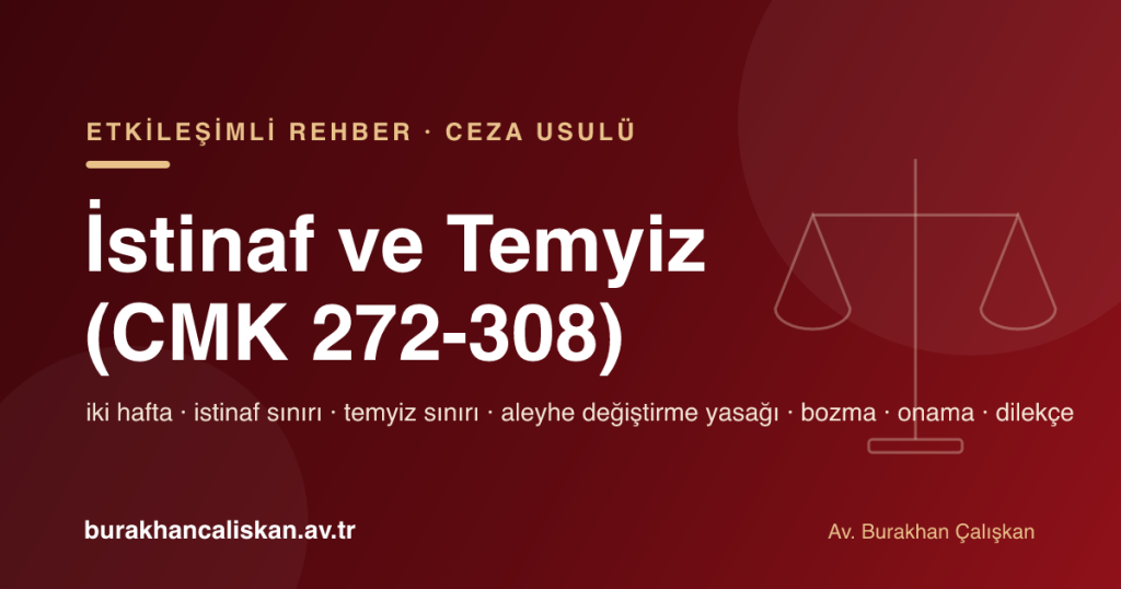 İstinaf ve temyiz (CMK 272-308) etkileşimli rehberi kapak görseli