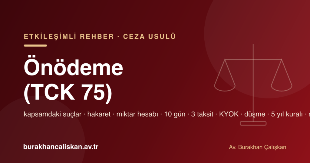 Önödeme (TCK 75) etkileşimli rehberi kapak görseli
