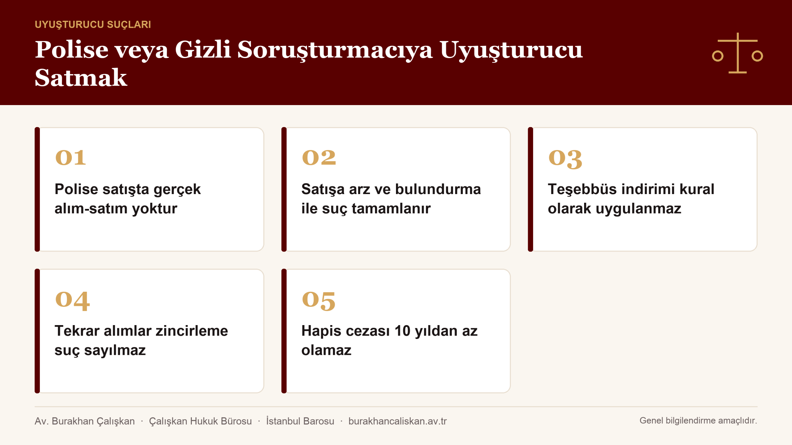 Polise uyuşturucu satmanın cezası ve suçun tamamlanması infografik