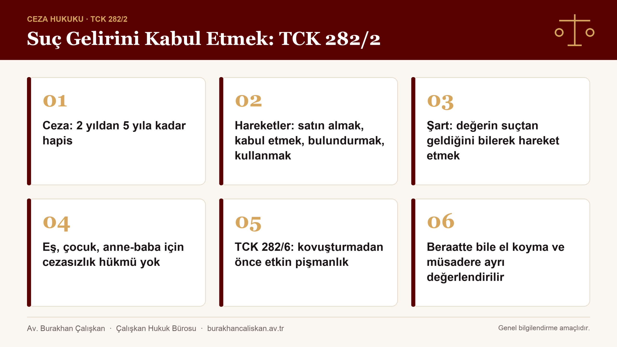 Suç gelirini kabul etmek TCK 282/2 aile bireyleri bilerek unsuru infografik