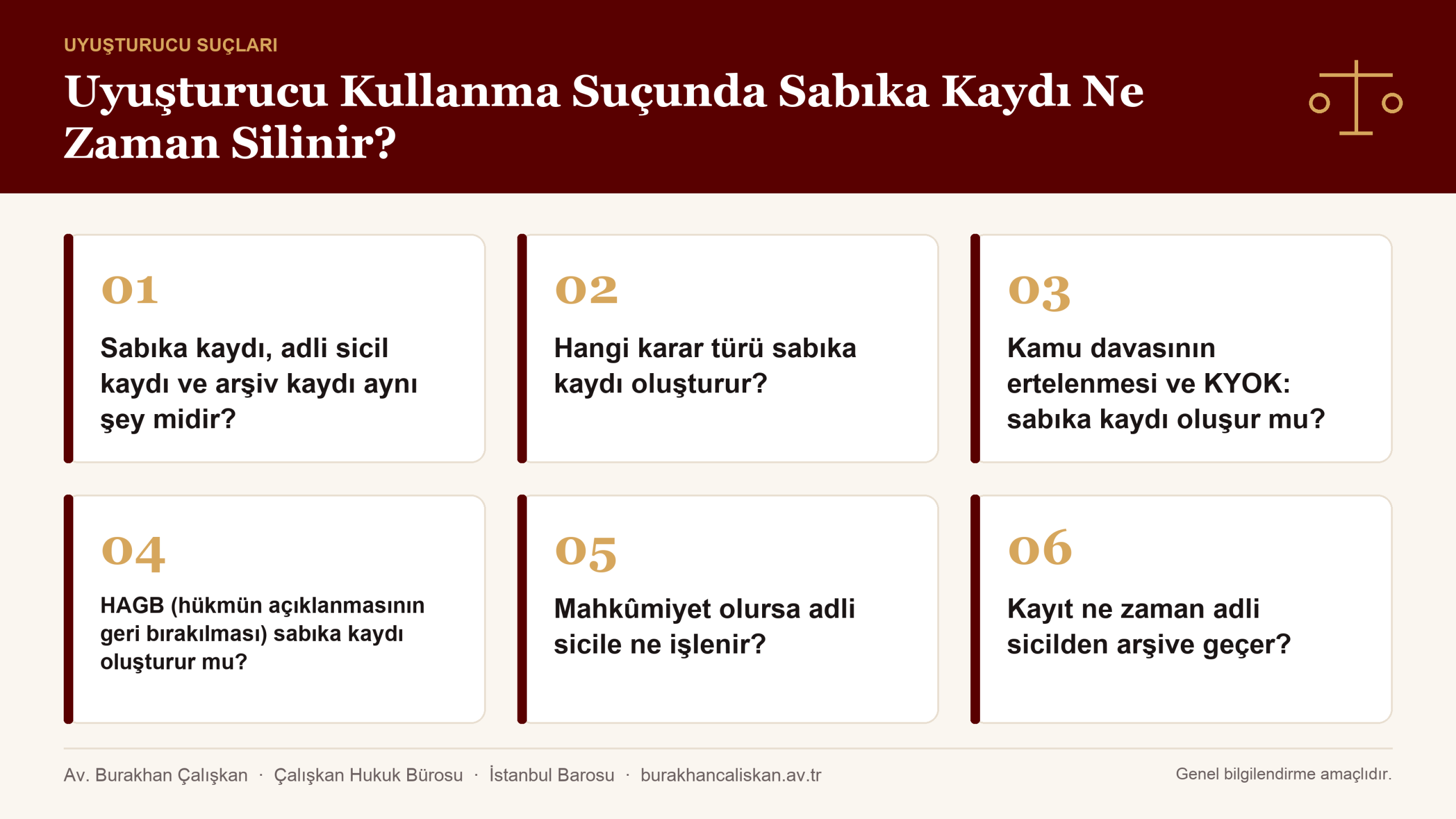 Uyuşturucu kullanma sabıka kaydı silinme infografik
