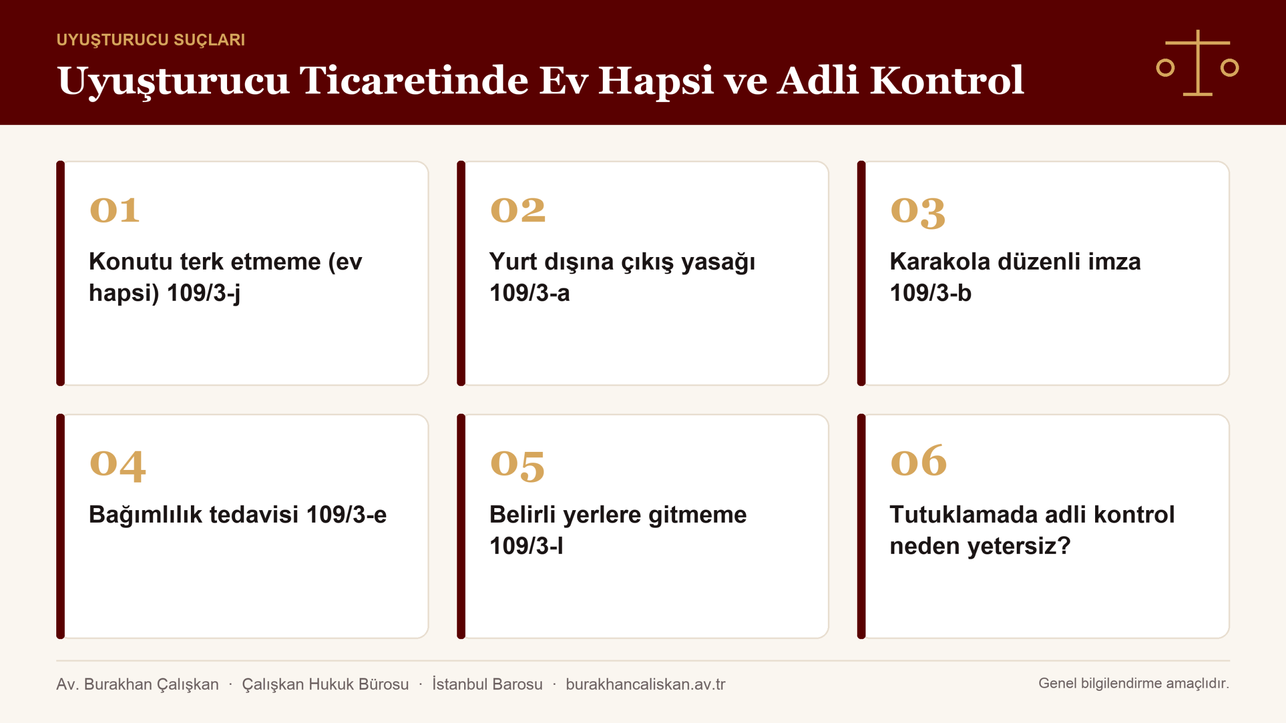 Uyuşturucu ticareti dosyasında CMK 109 adli kontrol tedbirleri infografik