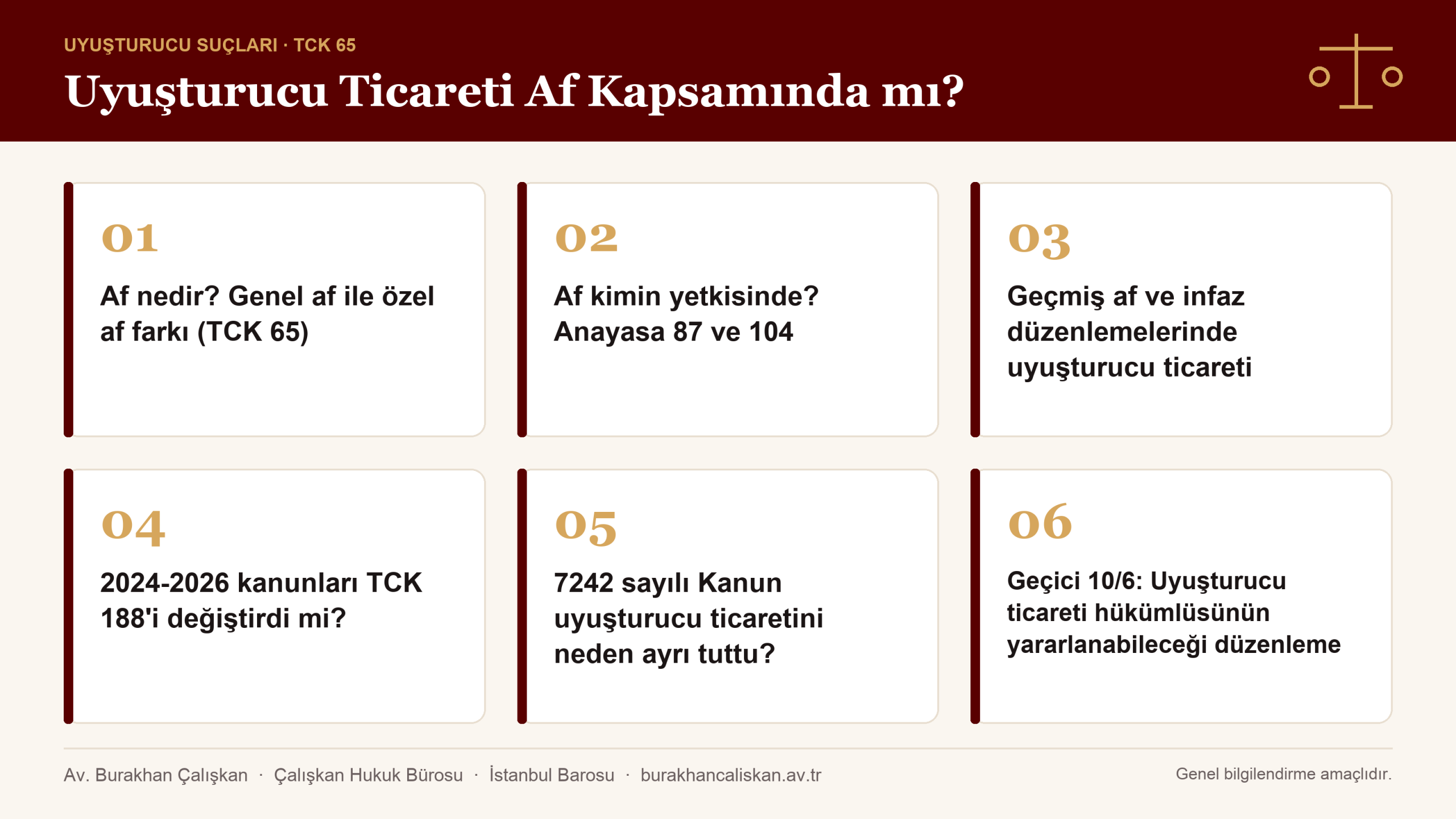 Uyuşturucu ticareti ve af durumu 2026 infografik