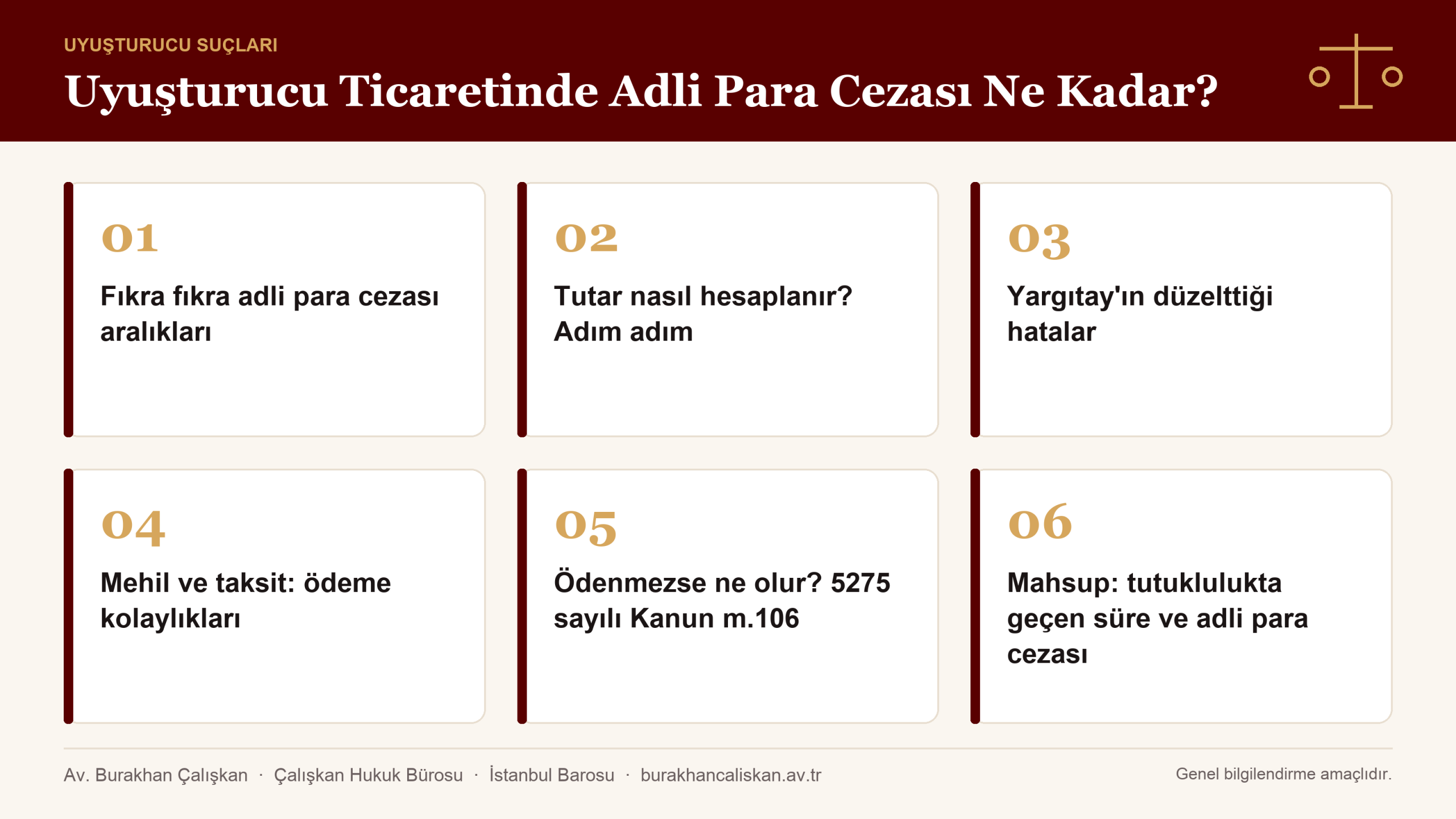 Uyuşturucu ticaretinde adli para cezası hesabı infografik